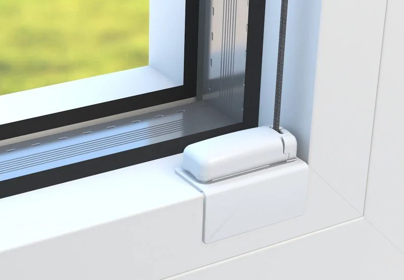 Gångjärnsförsedd självhäftande platta (utan borrning) * endast för rektangulära glasningslister