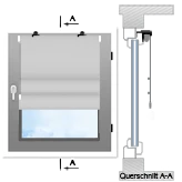 på ramen - med klämfästen (utan borrning)