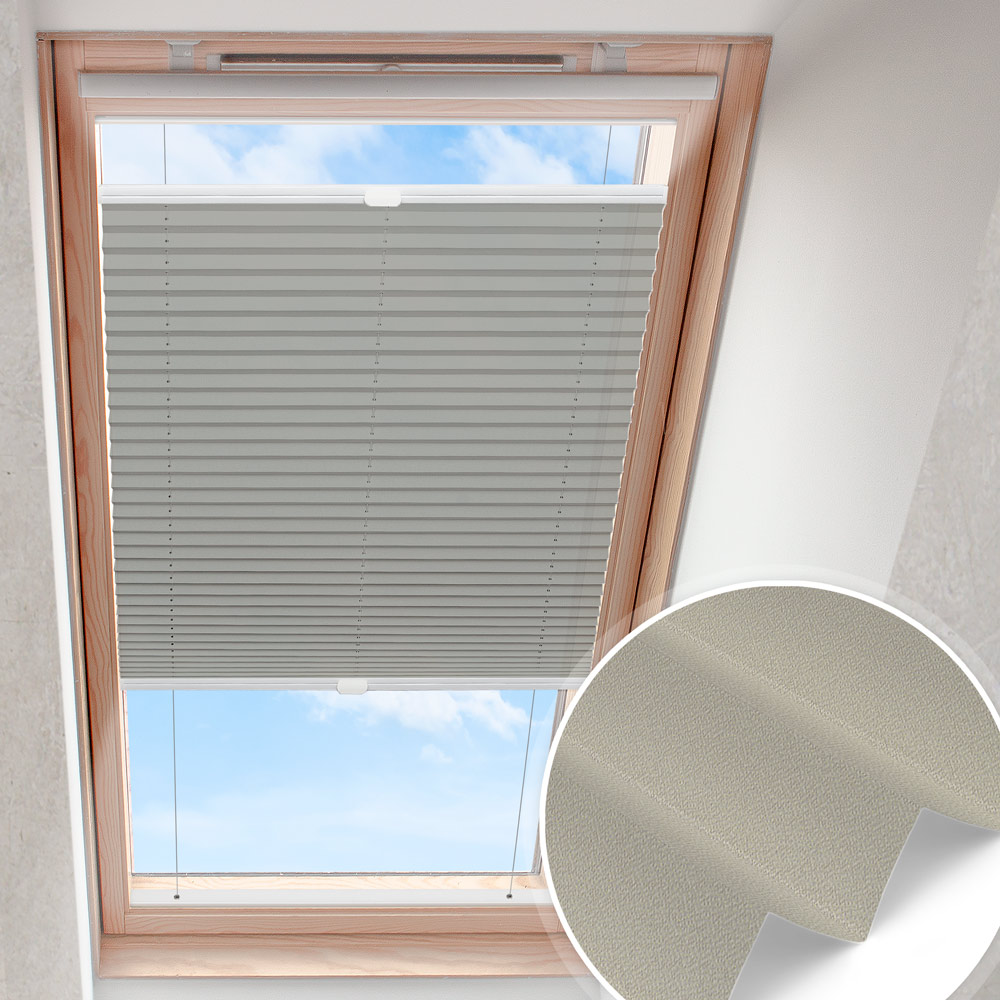 Grått plisserat takfönster | ogenomskinligt