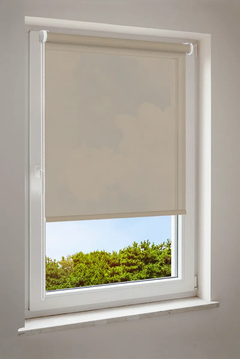 Rullgardin djup beige | halvtransparent