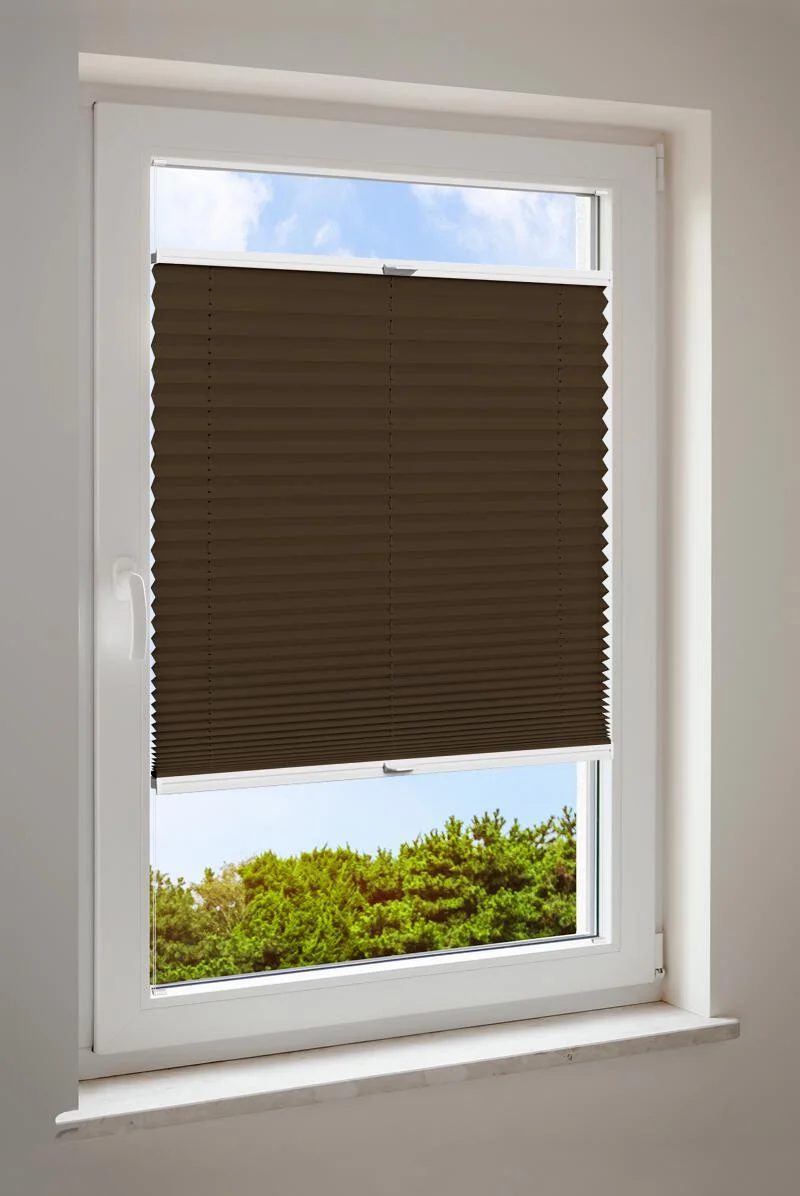 Plisserad blind brun basic