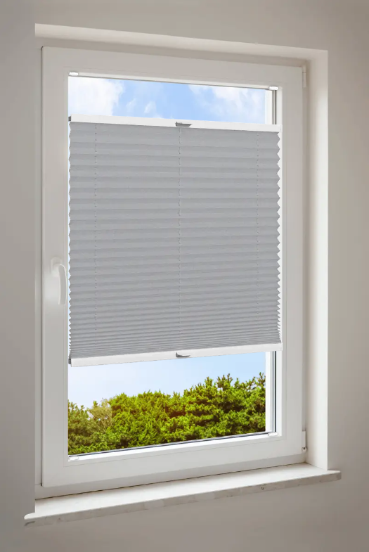 Plisségardin Cosiflor® VS2 grå tyger