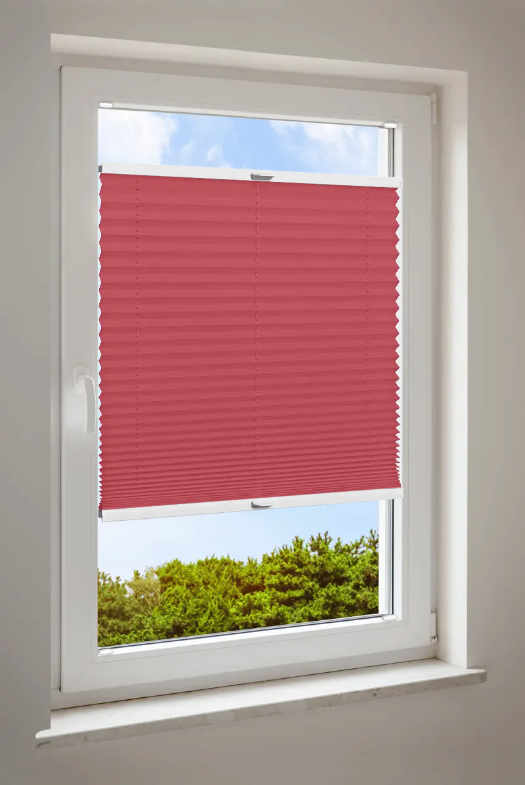 Plisségardin Cosiflor® VS2 röda tyger