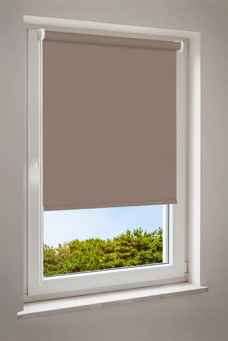 Rullgardin mörk beige | halvtransparent