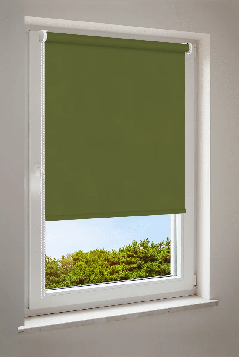 Rullgardin ljus oliv | halvtransparent