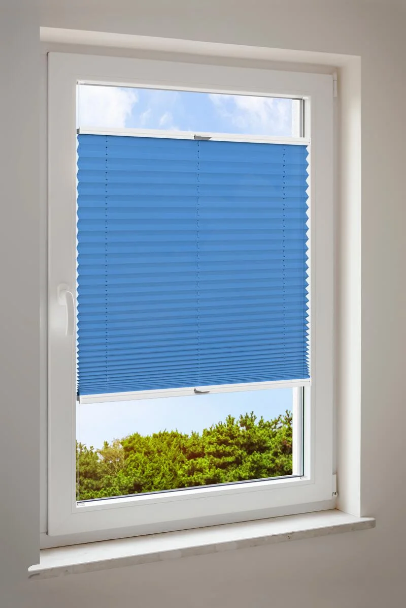 Plisserad blind blå basic