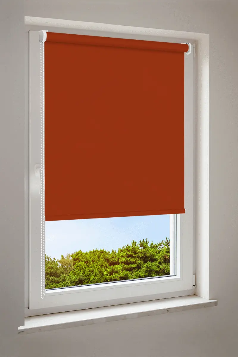 Mörkorange rullgardin | mörkläggning