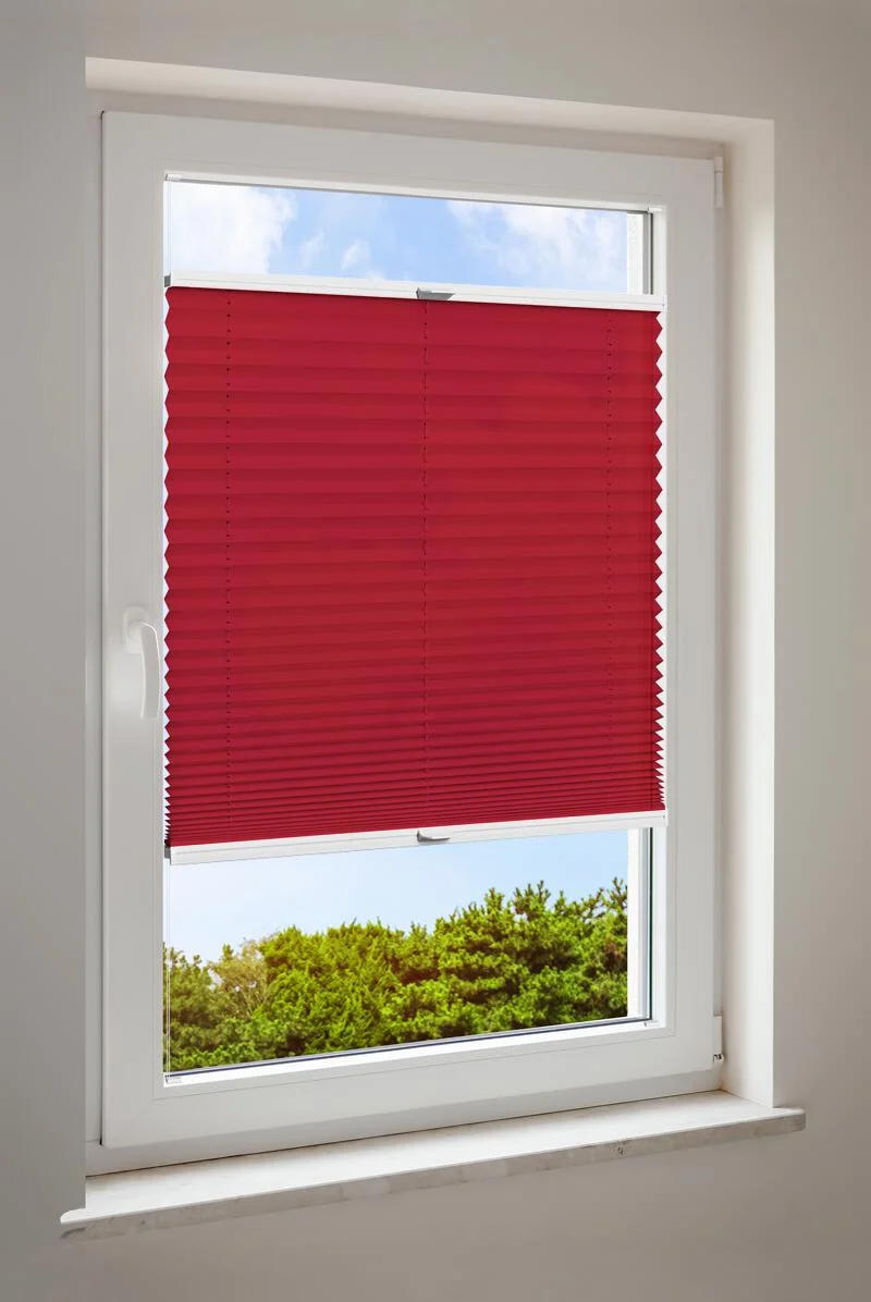 Plisserad blind röd basic