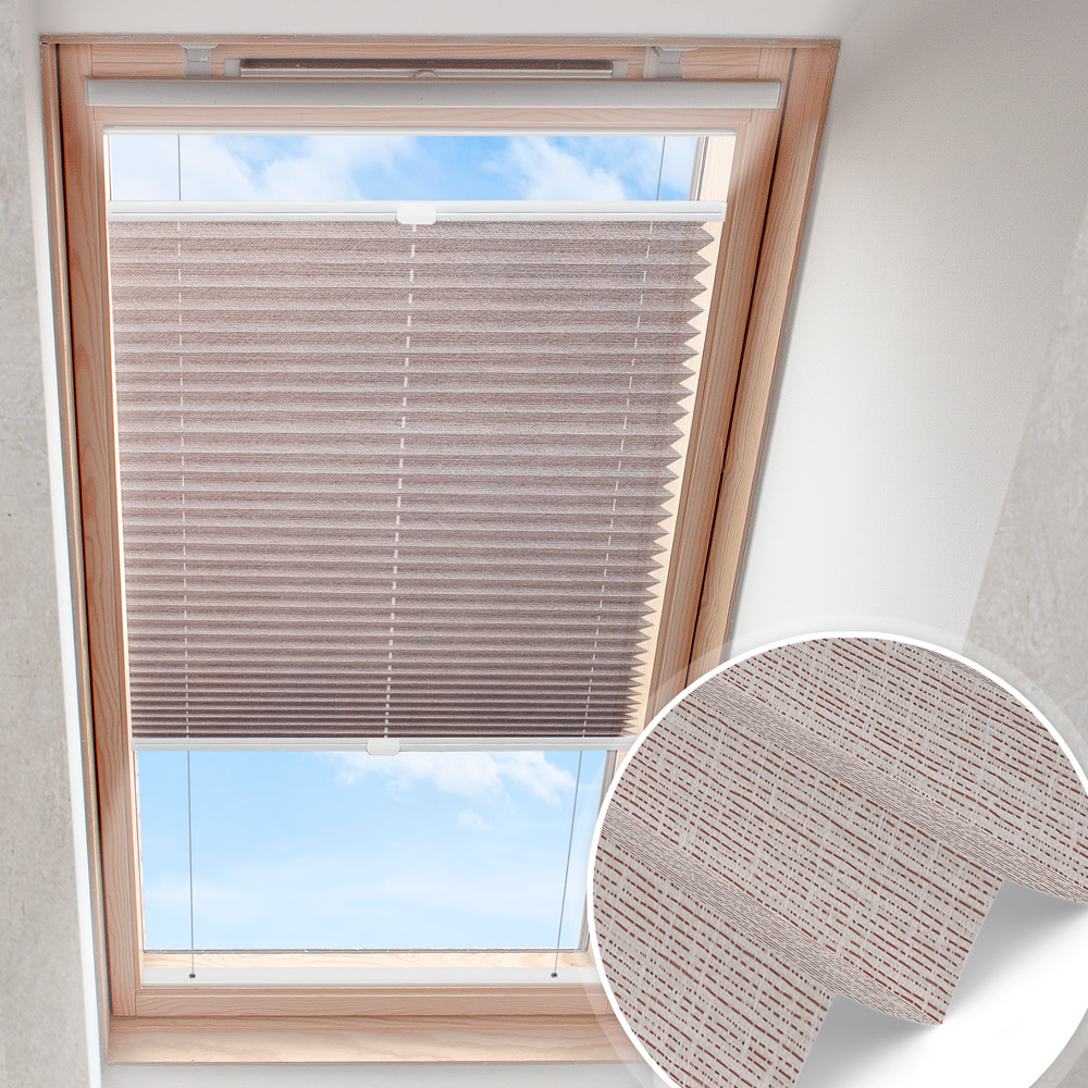 Brunt plisserat takfönster | ogenomskinligt tjockt