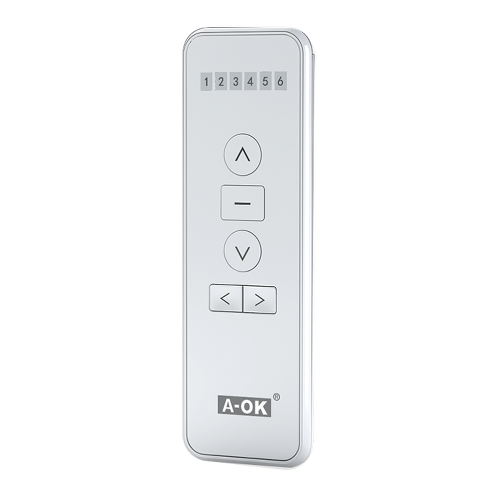 A-OK AC123-06 – handhållen fjärrkontroll med 6 kanaler, vit
