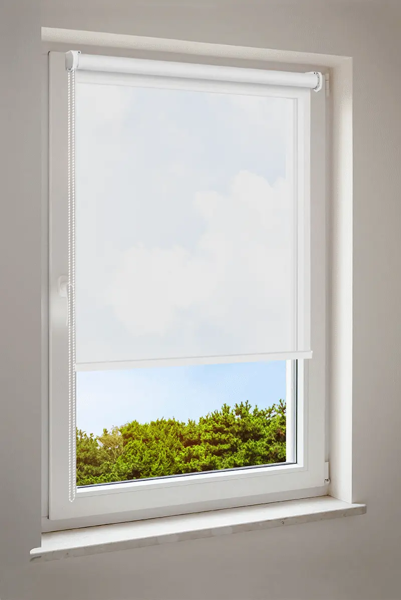 Rullgardin pergamentvit | halvtransparent