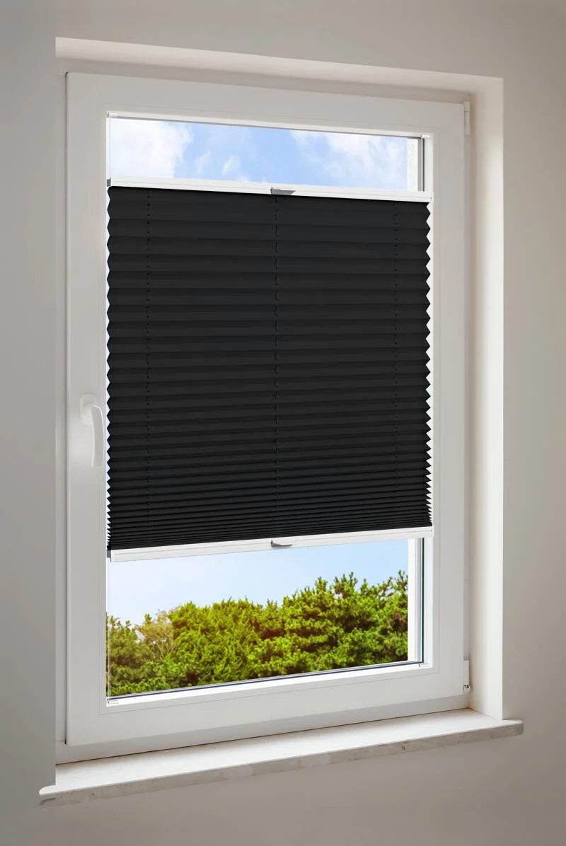 Plisserad blinda svart basic