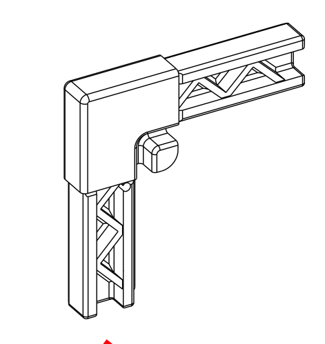Hörnanslutning för fastspänningsram för insektsskydd
