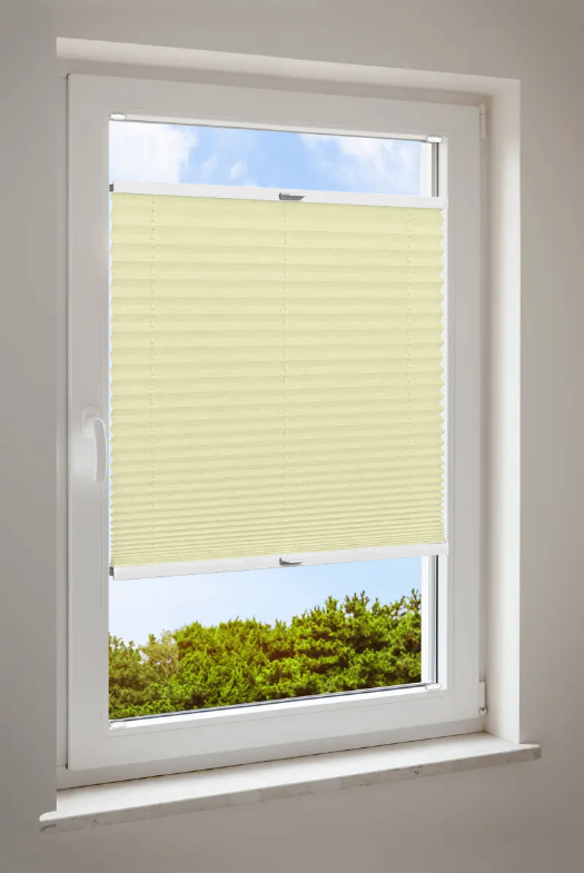 Plisségardin Cosiflor® VS2 gula tyger