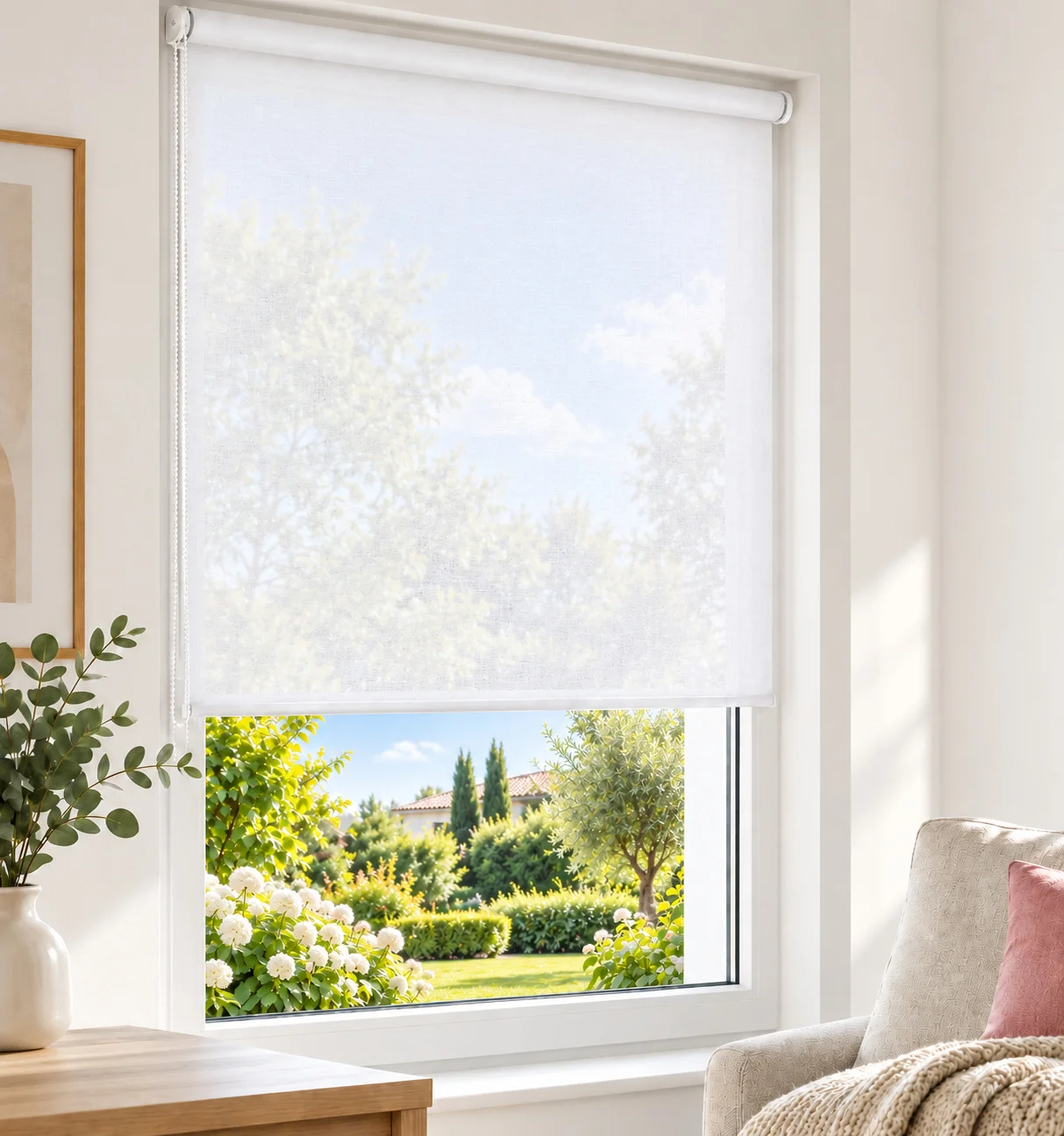 Rullgardin vit | halvtransparent