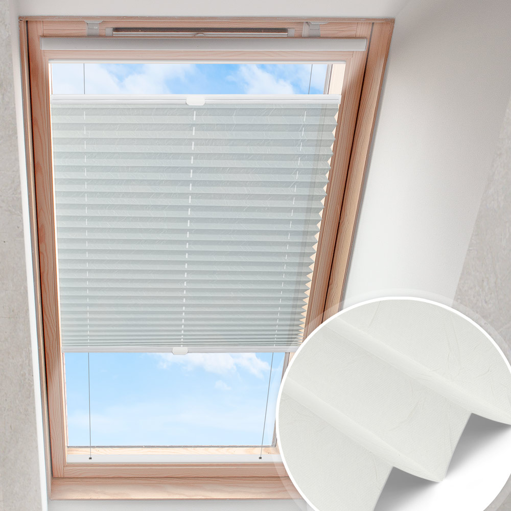 Plisserad takljuspersienn creme | krossad pärlemor