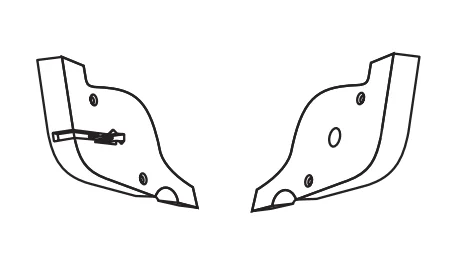 Fäste för Basic takfönsterrullgardin (vänster, höger) vit