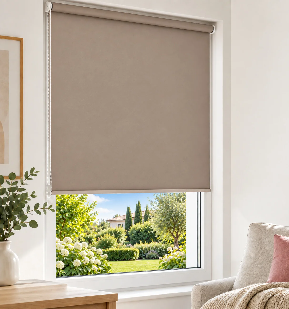 Rullgardin djup beige | mörkläggning